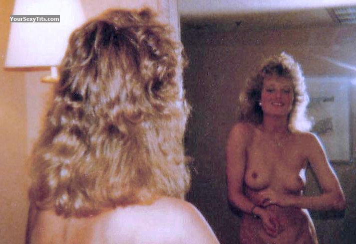 Tit Flash: Small Tits - Topless Retro Blonde from United States